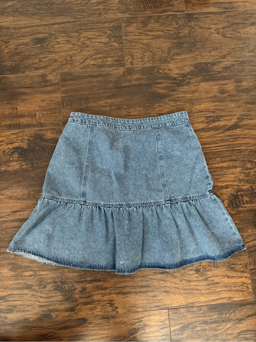 Gilli Blue Denim Ruffle Skirt - Picture 5 of 8